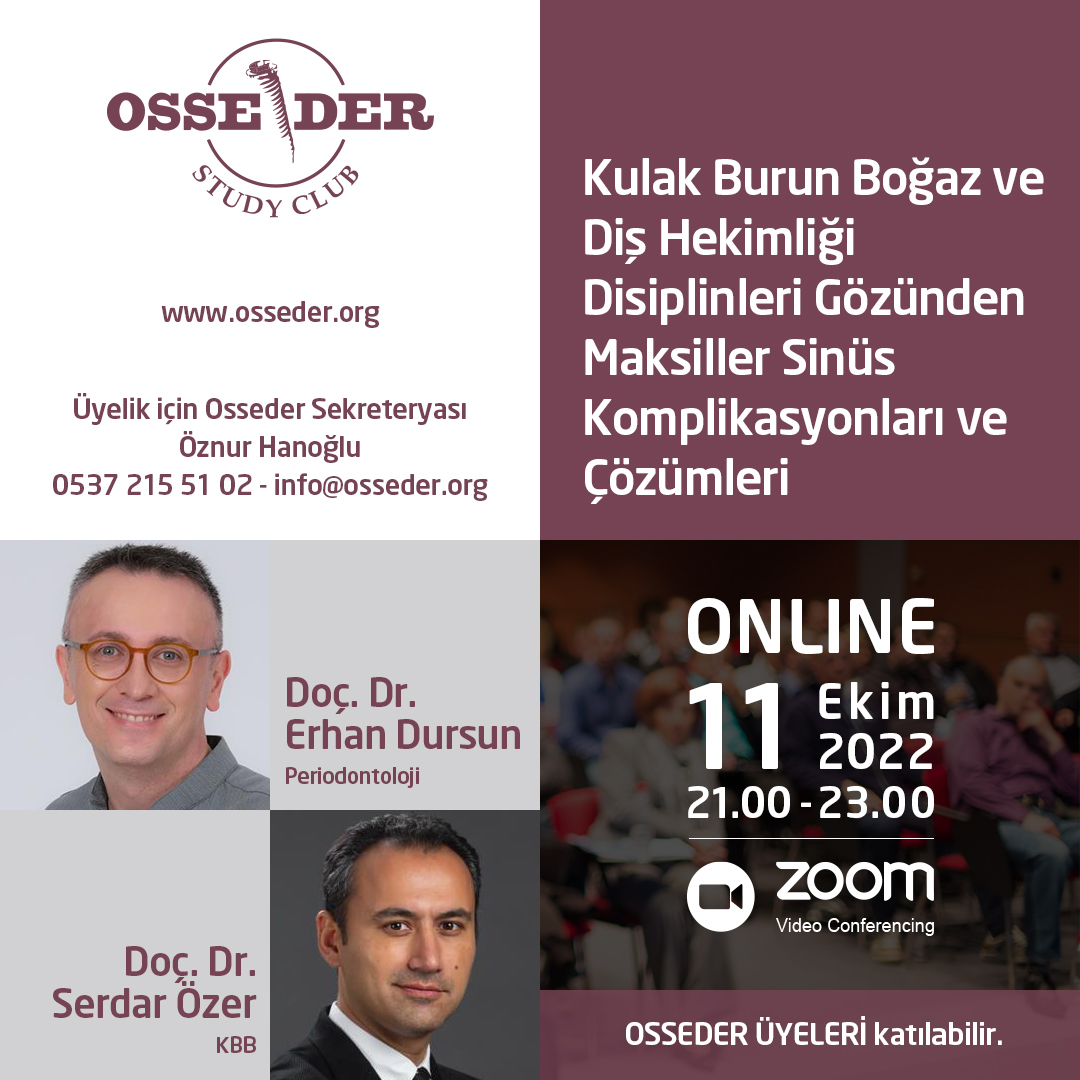 11 Ekim 2022 - Doç. Dr. Erhan Dursun ve Doç. Dr. Serdar Özer